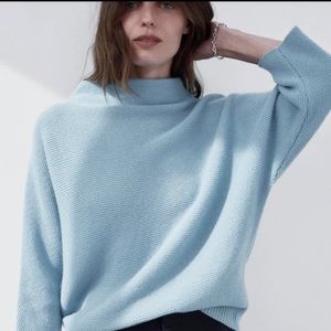 ANN TAYLOR FUNNEL Sweater sz XL ice blue